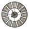 Northlight 18" Round Galvanized Metal Roman Numeral Wall Clock